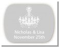 Elegant Chandelier - Personalized Bridal Shower Rounded Corner Stickers thumbnail