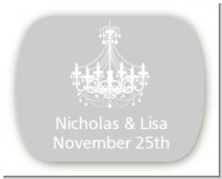 Elegant Chandelier - Personalized Bridal Shower Rounded Corner Stickers