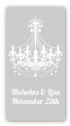 Elegant Chandelier - Custom Rectangle Bridal Shower Sticker/Labels thumbnail