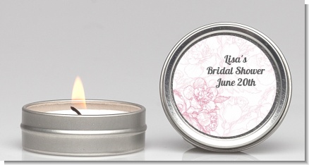 Elegant Flowers - Bridal Shower Candle Favors