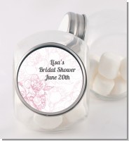 Elegant Flowers - Personalized Bridal Shower Candy Jar