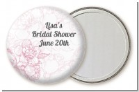Elegant Flowers - Personalized Bridal Shower Pocket Mirror Favors