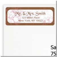 Elegant Flowers - Bridal Shower Return Address Labels