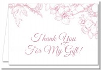 Elegant Flowers - Bridal Shower Thank You Cards