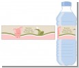 Elephant Baby Pink - Personalized Baby Shower Water Bottle Labels thumbnail
