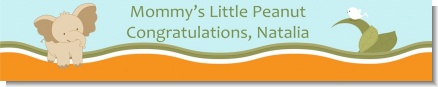 Elephant Baby Neutral - Personalized Baby Shower Banners
