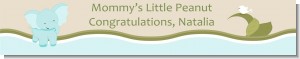 Elephant Baby Blue - Personalized Baby Shower Banners