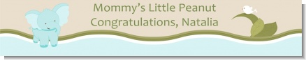 Elephant Baby Blue - Personalized Baby Shower Banners