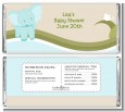 Elephant Baby Blue - Personalized Baby Shower Candy Bar Wrappers thumbnail