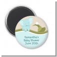 Elephant Baby Blue - Personalized Baby Shower Magnet Favors thumbnail