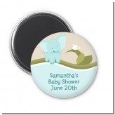 Elephant Baby Blue - Personalized Baby Shower Magnet Favors