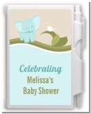 Elephant Baby Blue - Baby Shower Personalized Notebook Favor