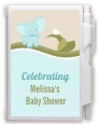 Elephant Baby Blue - Baby Shower Personalized Notebook Favor thumbnail