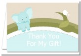 Elephant Baby Blue - Baby Shower Thank You Cards