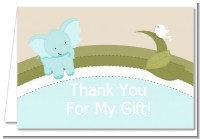 Elephant Baby Blue - Baby Shower Thank You Cards