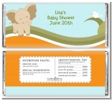 Elephant Baby Neutral - Personalized Baby Shower Candy Bar Wrappers