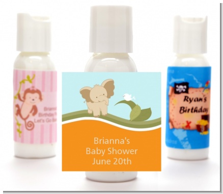 Elephant Baby Neutral - Personalized Baby Shower Lotion Favors
