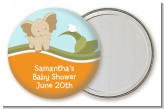 Elephant Baby Neutral - Personalized Baby Shower Pocket Mirror Favors