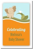 Elephant Baby Neutral - Custom Large Rectangle Baby Shower Sticker/Labels