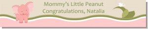 Elephant Baby Pink - Personalized Baby Shower Banners