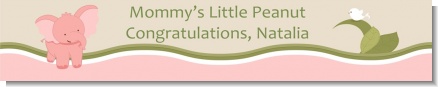 Elephant Baby Pink - Personalized Baby Shower Banners