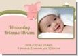 Elephant Baby Pink - Birth Announcement Photo Card thumbnail