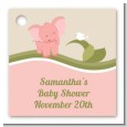 Elephant Baby Pink - Personalized Baby Shower Card Stock Favor Tags thumbnail