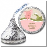 Elephant Baby Pink - Hershey Kiss Baby Shower Sticker Labels