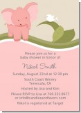 Elephant Baby Pink - Baby Shower Invitations