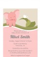 Elephant Baby Pink - Baby Shower Petite Invitations thumbnail