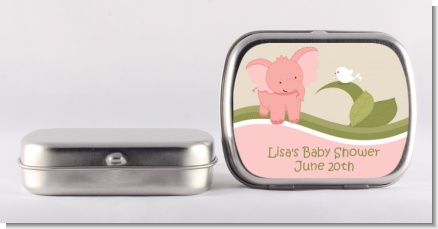 Elephant Baby Pink - Personalized Baby Shower Mint Tins