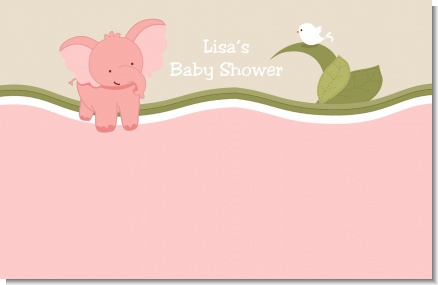 Elephant Baby Pink - Personalized Baby Shower Placemats