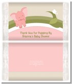 Elephant Baby Pink - Personalized Popcorn Wrapper Baby Shower Favors