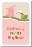 Elephant Baby Pink - Custom Large Rectangle Baby Shower Sticker/Labels