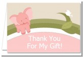 Elephant Baby Pink - Baby Shower Thank You Cards