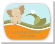 Elephant Baby Neutral - Personalized Baby Shower Rounded Corner Stickers thumbnail