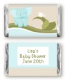 Elephant Baby Blue - Personalized Baby Shower Mini Candy Bar Wrappers thumbnail