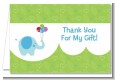 Elephant Blue - Birthday Party Thank You Cards thumbnail