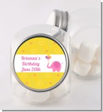 Elephant Pink - Personalized Birthday Party Candy Jar