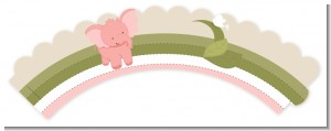 Elephant Baby Pink - Baby Shower Cupcake Wrappers