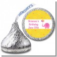 Elephant Pink - Hershey Kiss Birthday Party Sticker Labels thumbnail