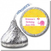 Elephant Pink - Hershey Kiss Birthday Party Sticker Labels