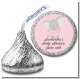 Elephant Pink Tutu - Hershey Kiss Baby Shower Sticker Labels thumbnail