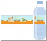 Elephant Baby Neutral - Personalized Baby Shower Water Bottle Labels
