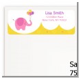 Elephant Pink - Birthday Party Return Address Labels thumbnail