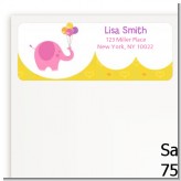 Elephant Pink - Birthday Party Return Address Labels