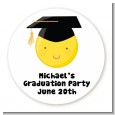 Emoji Graduate - Round Personalized Graduation Party Sticker Labels thumbnail