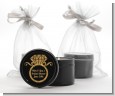 Engagement Ring Black Gold Glitter - Bridal Shower Black Candle Tin Favors thumbnail