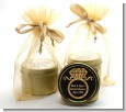 Engagement Ring Black Gold Glitter - Bridal Shower Gold Tin Candle Favors thumbnail