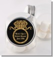 Engagement Ring Black Gold Glitter - Personalized Bridal Shower Candy Jar thumbnail